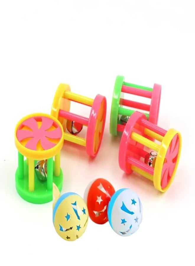 KittuPet لعبة قطط بلاستيكية من KittuPet مزودة بجرس، لعبة مضغ ولعب تفاعلية، كرة بلاستيكية، ألعاب تدريب للقطط، لعبة كرة خشخيشة للقطط، تتضمن العبوة 4 قطع - Image 2